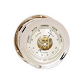 Nickel Plated Ship's Bell Barometer w/ 6" Dial